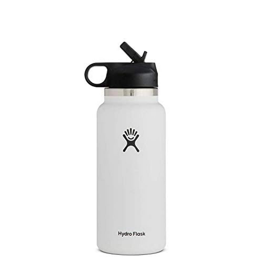Hydro Flask Water Bottle - Insulated Stainless Steel - Wide Straw Lid, Non Spill, Leakproof in 40 Oz Indigo Blue