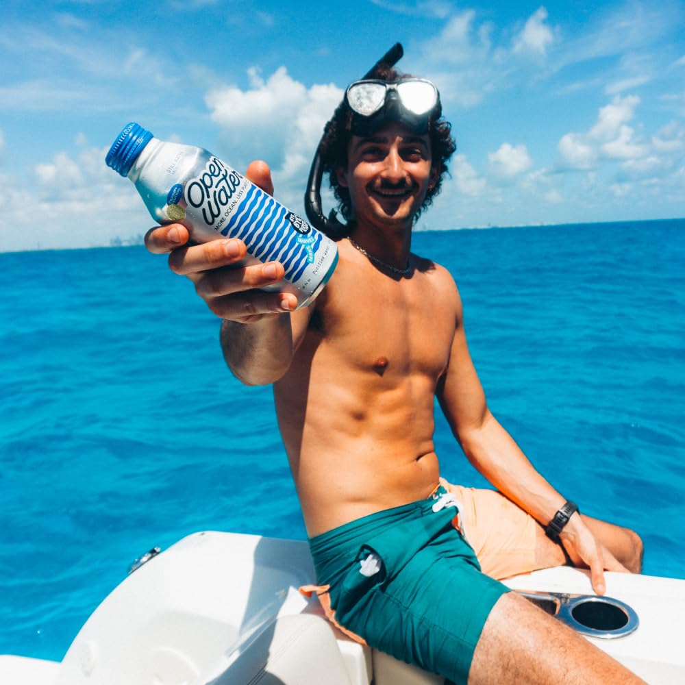 Open Water Still Bottled Water with Electrolytes in 16-oz Aluminum Bottles (6 Cases, 72 bottles - Still) | BPA-free and Eco friendly