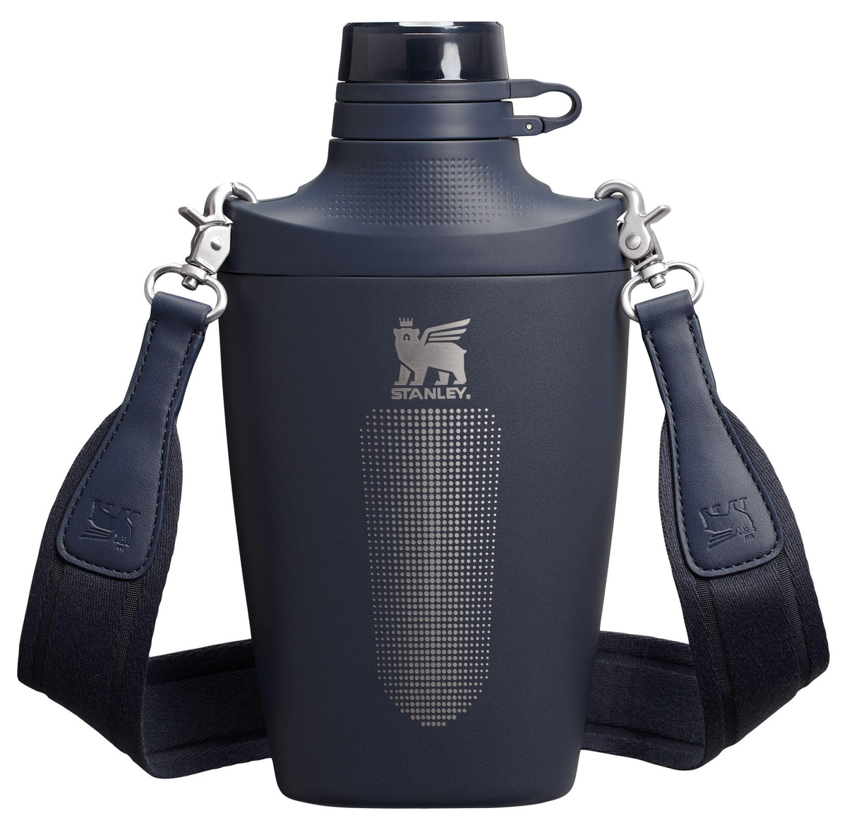 Stanley Cross Bottle 23 oz | Travel Water Bottle with Jacquard Strap | Leakproof Tritan Lid with Removable Straw | Insulated Stainless Steel | BPA-Free | Black